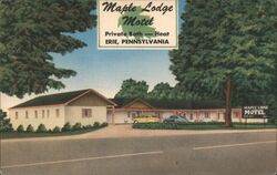 Maple Lodge Motel, Erie, Pennsylvania Postcard Postcard Postcard