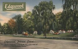 Edgewood Tourist Court, Gettysburg PA - Linen Postcard Postcard