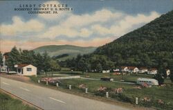 Lindy Cottages, Coudersport, PA - Roosevelt Highway US 6 Pennsylvania Postcard Postcard Postcard