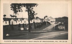 Floyd's Motel, Breezewood, PA on US 126 Pennsylvania Postcard Postcard Postcard