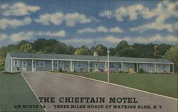 The Chieftain Motel, Watkins Glen, NY New York Postcard Postcard Postcard