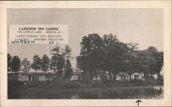 Lakeside Inn Cabins, Little Lake, Warren, NY New York Postcard Postcard Postcard