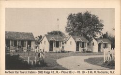 Northern Star Tourist Cabins, Ridge Rd W, Rochester NY New York Postcard Postcard Postcard