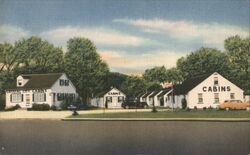 Crystal City Cabins, Corning, NY - Linen Postcard Postcard