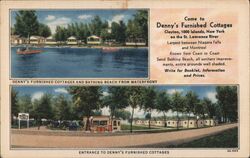 Denny's Furnished Cottages, Clayton, NY, St. Lawrence River New York Postcard Postcard Postcard