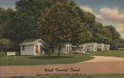 West Tourist Court, Bemus Point, Chautauqua Lake, NY New York Postcard Postcard Postcard