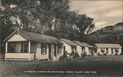 Riverside Cabins on Route 86A, Keene Valley, NY New York Postcard Postcard Postcard