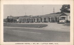 Lakeside Motel, Little York, NY - Vintage Postcard New York Postcard Postcard