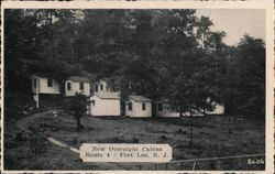 New Overnight Cabins, Route 4, Fort Lee, NJ Postcard