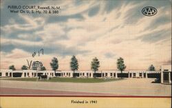 Pueblo Court, Roswell, New Mexico - Finished in 1941 Postcard Postcard Postcard