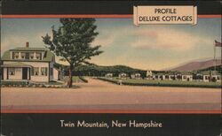 Profile Deluxe Cottages, Twin Mountain, NH Postcard