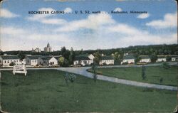 Rochester Cabins, US 52 North, Rochester, Minnesota Irish Studio Postcard Postcard Postcard