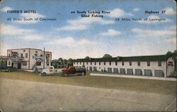 Fisher's Motel, Falmouth, KY - South Licking River Kentucky Postcard Postcard Postcard