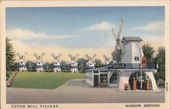 Dutch Mill Village Cafe, Cottages, Gas Station Glasgow KY Kentucky Postcard Postcard Postcard