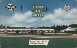 Starke 301 Motel, Starke, Florida Postcard Postcard Postcard