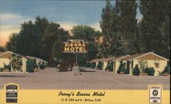 Perry's Sierra Motel, Bishop, CA Postcard