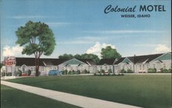 Colonial Motel, Weiser, Idaho - Linen Postcard Postcard