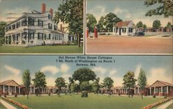 Del Haven White House Cottages, Berwyn, MD Postcard