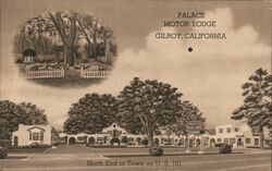 Palace Motor Lodge, Gilroy, California, US 101 Postcard