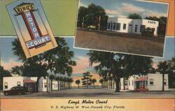 King's Motor Court, Panama City, Florida Postcard