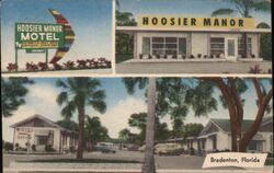 Hoosier Manor Motel, Bradenton, Florida Postcard