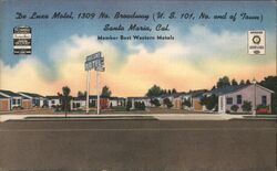 De Luxe Motel, 1309 No. Broadway, Santa Maria, CA California Postcard Postcard Postcard