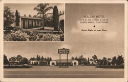 Beacon Motel on US 101, Santa Maria CA California Postcard Postcard Postcard