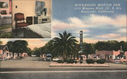 Riverside Motor Inn Postcard