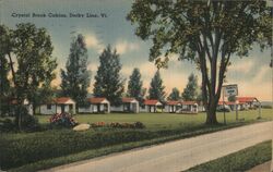 Crystal Brook Cabins, Derby Line, VT Postcard