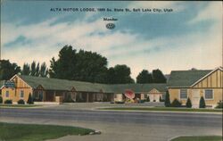 Alta Motor Lodge, 1899 So. State St, Salt Lake City, UT Utah Postcard Postcard Postcard