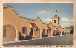 Mission Motor Lodge, Salt Lake City, Utah Postcard Postcard Postcard