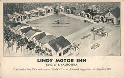 Lindy Motor Inn, King City, CA California Postcard Postcard Postcard