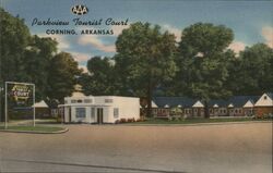 Parkview Tourist Court, Corning, Arkansas Postcard