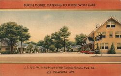 Burch Court, Hot Springs National Park, Arkansas Postcard