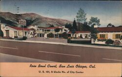 Rose Bowl Court, San Luis Obispo, California Postcard