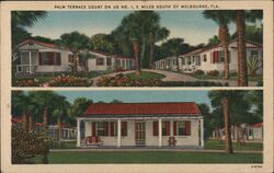 Palm Terrace Court on US No. 1, Melbourne, FL Postcard