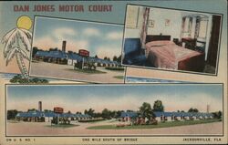 Dan Jones Motor Court, Jacksonville, FL Postcard