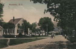 Wentworth, NH Main Street Scene with Horse-Drawn Carriage Postcard