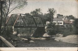 New Iron Bridge over Baker River, Wentworth, New Hampshire Postcard Postcard Postcard