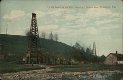 Oil Country Scene near Bradford, Pennsylvania Postcard