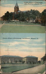 Georgia Tech Main Building & Dormitories, Atlanta, GA Postcard