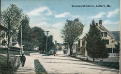 Wentworth Street Scene, Kittery, Maine Postcard