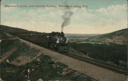 Maritime Express Train, Wentworth Valley, Nova Scotia Postcard