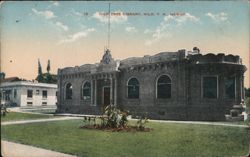 Hilo Free Library, Reinforced Concrete Construction Postcard