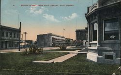 Bridge Street View from Hilo Library, Hilo, Hawaii Postcard