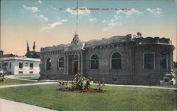 Hilo Free Library, Reinforced Concrete Construction Postcard