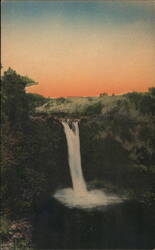 Rainbow Falls at Sunset near Hilo, Hawaii Postcard