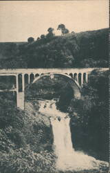 Honolii Bridge and Falls, Hawaii Consolidated Railway Hilo, HI Postcard Postcard Postcard