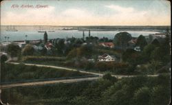 Hilo Harbor, Hawaii: Panoramic View with Bridge and Ships Postcard Postcard Postcard