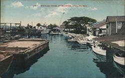 Wailoa River Boats at Waiakea, Hilo, Hawaii Postcard Postcard Postcard